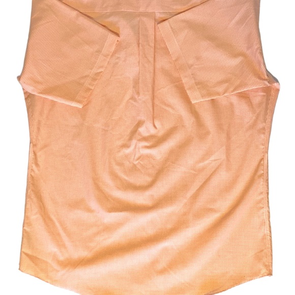 Bill Blass Men's Orange & White Checkered Short Sleeve Shirt -  NWT - Size L - Picture 2 of 6